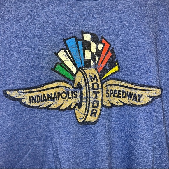Indianapolis Motor Speedway T Shirt Men’s L Short‎ Sleeve Blue - Picture 3 of 5